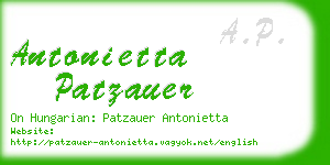 antonietta patzauer business card